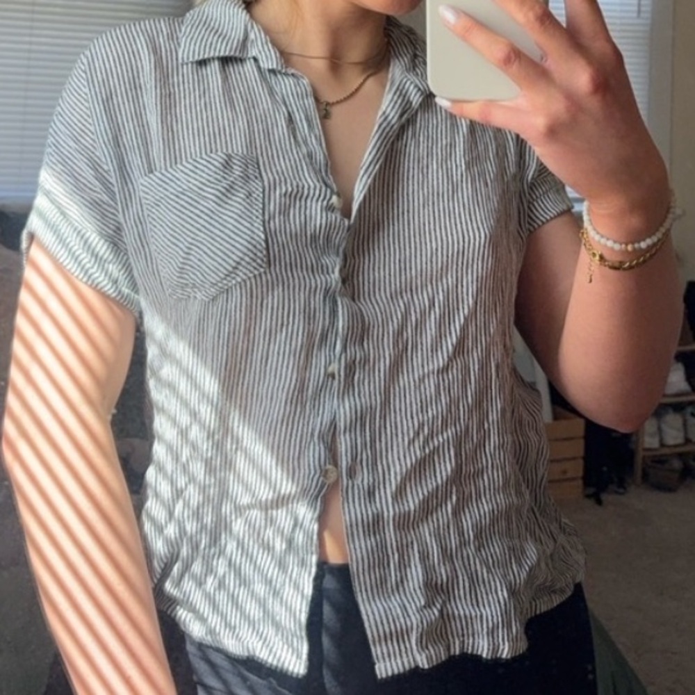 Striped Button-Up Shirt - Picture 2 of 2